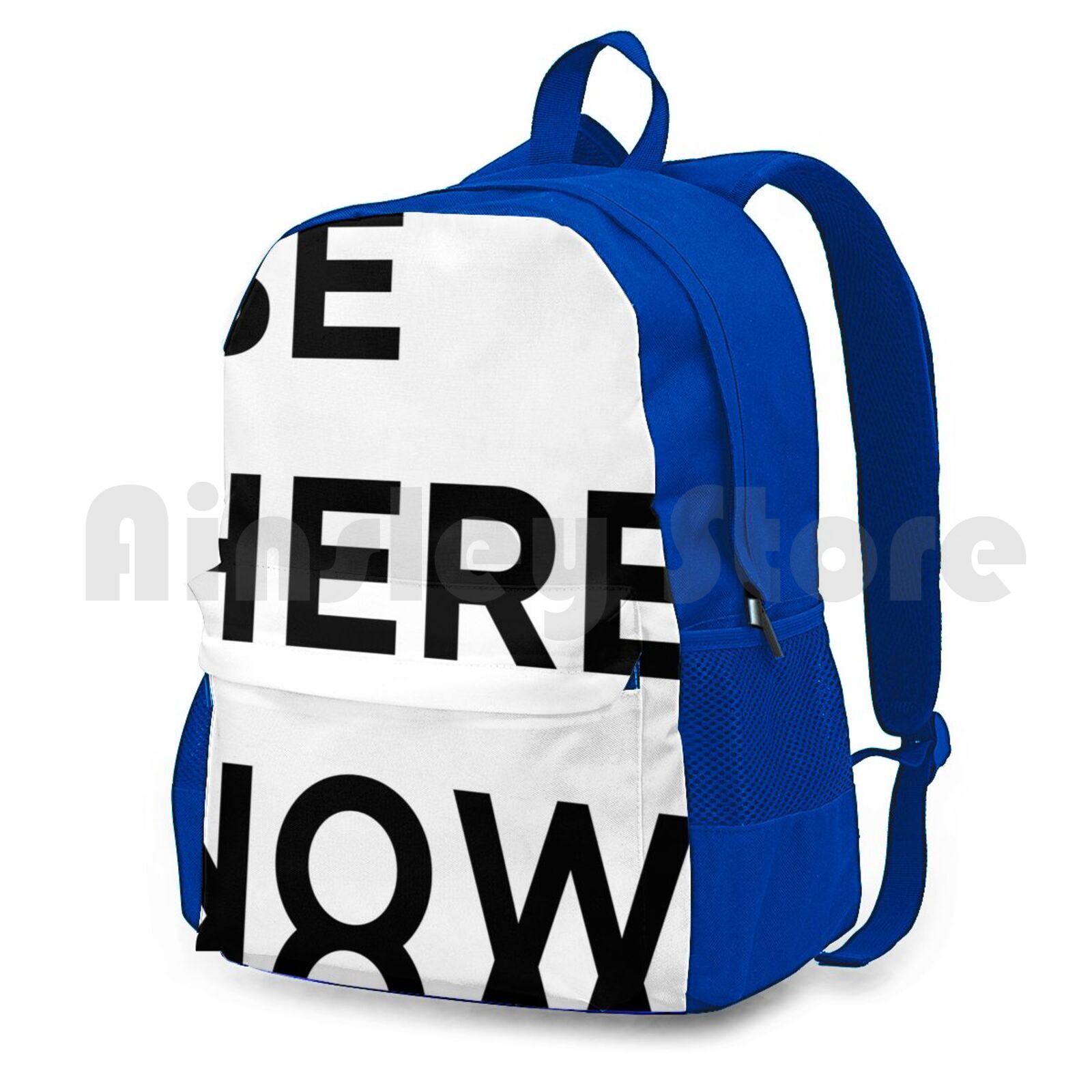 Be Here Now Outdoor Hiking Backpack Waterproof Camping Travel Liam Gallagher Madferit Graphic Live Forever Nineties Liam: Backpack-Blue