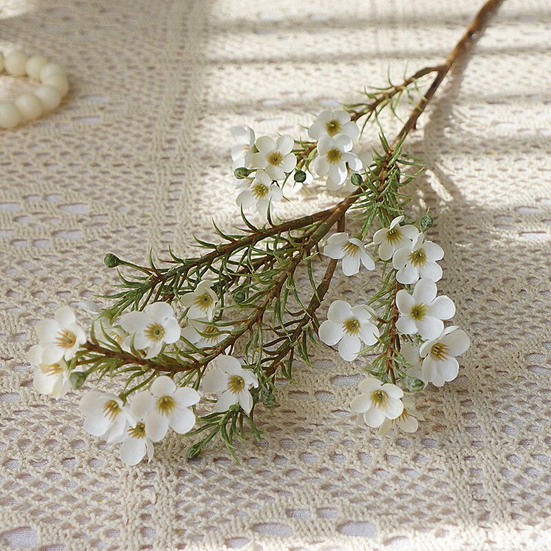 Fall Decoraties Australische Gekleurde Plum Bloem Zijde Voor Thuis Esthetische Inrichting Slaapkamer Decoratie Flores: white