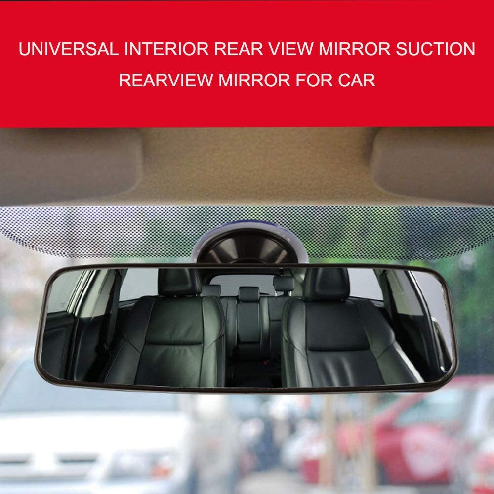 Black HD Car Rear View Mirror Wide-angle Panoramic Rearview Mirror Auto Reverse Back Parking Reference Rear Mirrors Car-styling