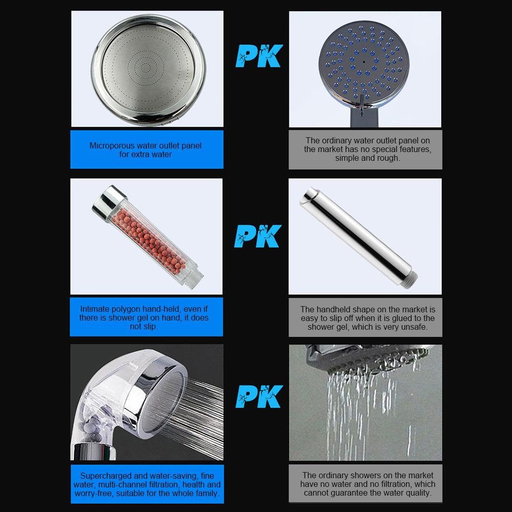Hand Held Saving Water Shower Heads Hand Shower Heads Nozzle High Pressure Eco Filtration Ducha Bathing Supplies Chuveiro