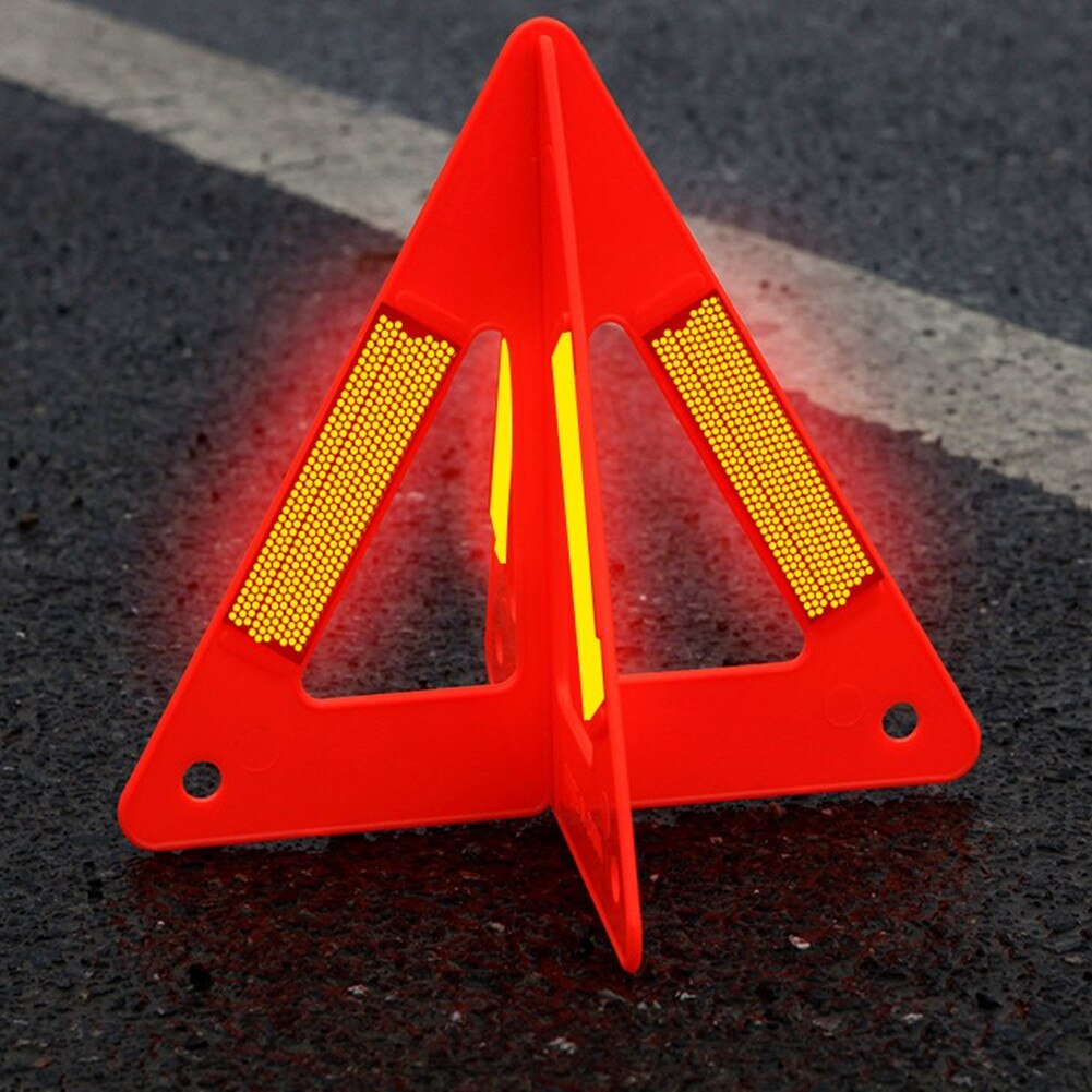 Car Triangle Warning Sign Cars Tripod Emergency Hazard Sign Reflective Stop Sign Board Auto Breakdown Warning Triangle