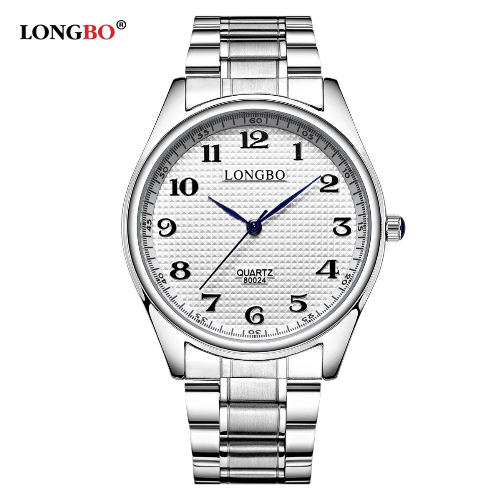 LONGBO Luxus Quarzuhr Casual Fashionsteel horloges mannen vrouwen paar horloge sport analoge horloge 80024 sinowatch winkel