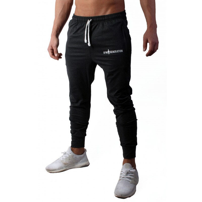 Gitf fitness sportsbukser mænd elastiske åndbare sweatbukser løbetræningsbukser tyndt snit gym basketball bukser herre