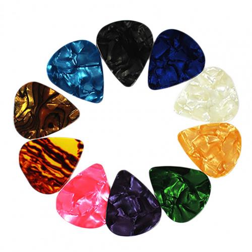 Guitarra colorida de larga vida, instrumento musical con forma de corazón, universo, Planeta, Plectrum, 10 Uds.: mm