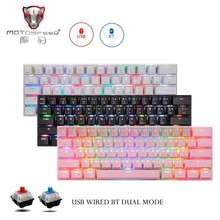 Motospeed CK62 61 Keys USB Wired BT Dual Mode Mechanical Keyboard with RGB light effects Gaming Keyboard for pc laptop computer