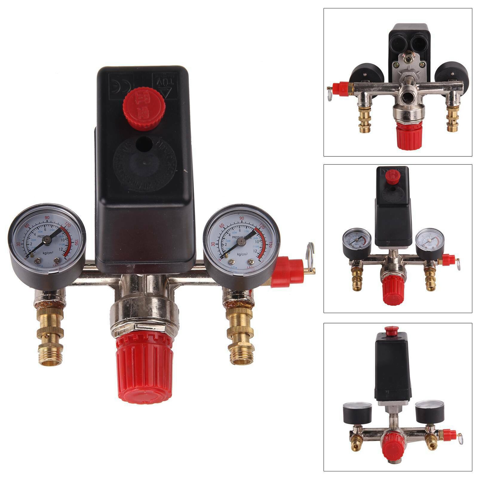 230V Pressure Switch Air Valve Intake Manifold Compressor Control Regulator Gauge Set Pressure Switch Air Valve