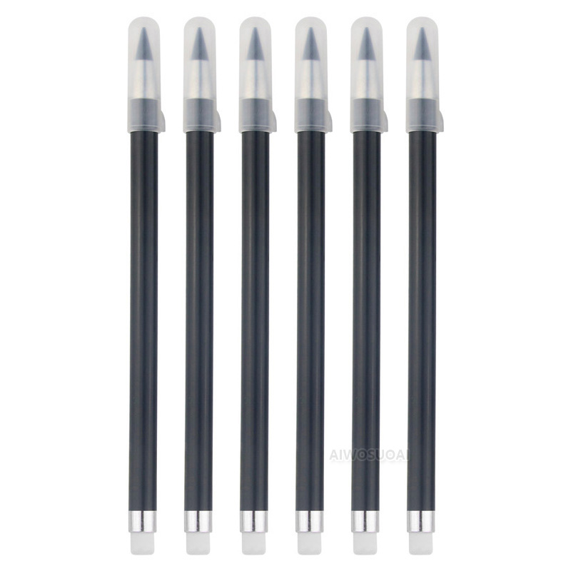 6 unids/set lápiz sin tinta escritura ilimitada sin tinta HB pluma herramienta de pintura para bocetos escuela suministros de oficina para papelería para niños: Negro