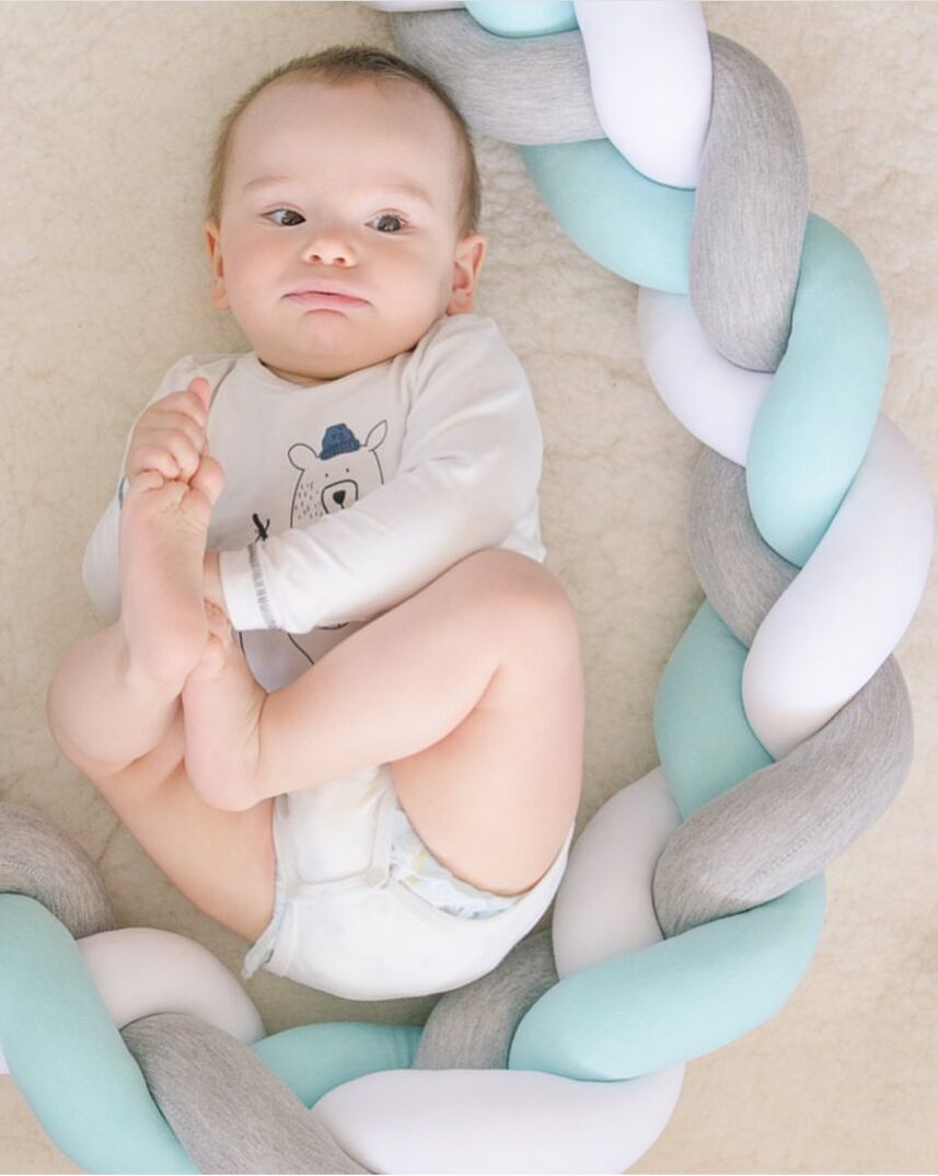 2M noworodka łóżeczko dla dziecka zderzak czysta tkania pluszowy węzeł osłona robić łóżeczka poduszka dla dzieci poduszki łóżeczko dziecięce ochraniacz zderzak...