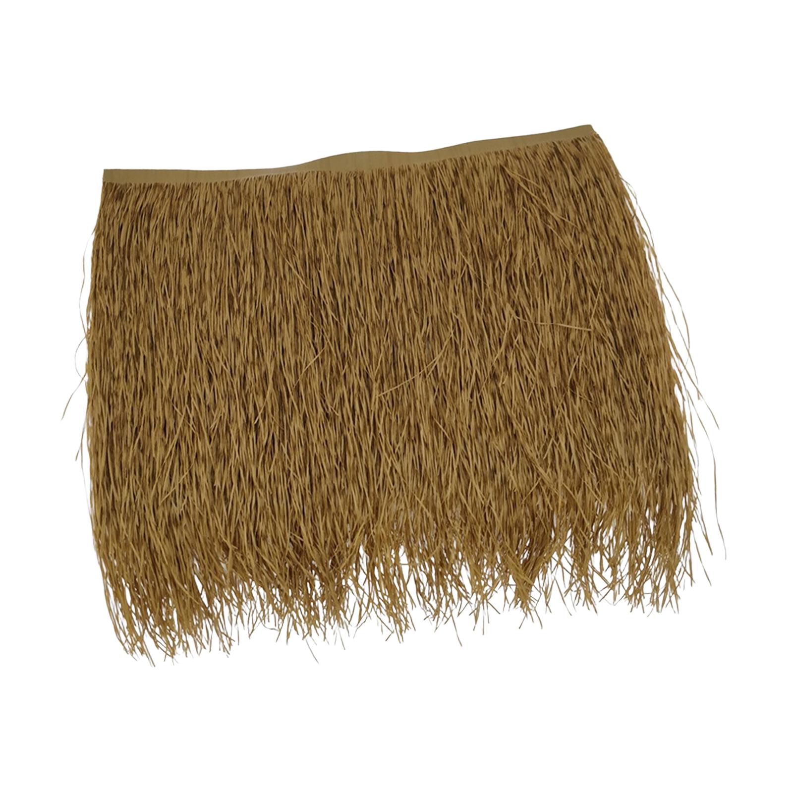 Palm Thatch Roll PETG Palm Thatch Runner Roll Straw Mats 50cmx47cm Grass Skirting Roof for Commercial Huts Tiki Bar Party Home: Fluorescence Yellow