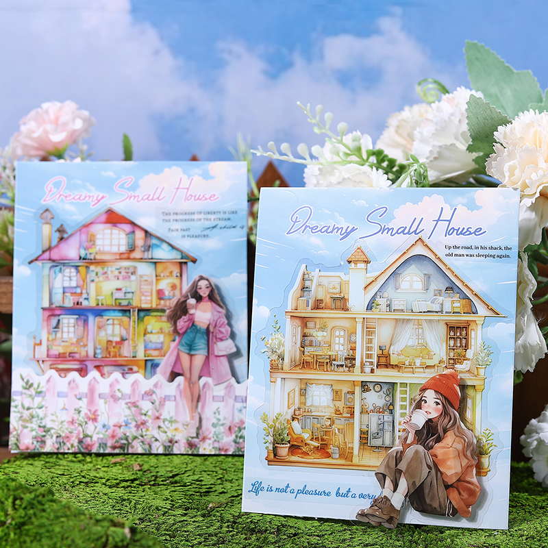 5-delig Dream House PET-stickerpakket DIY Scrapbooking Decor Fotoalbum Creatief briefpapier Collage Materialen Stickers