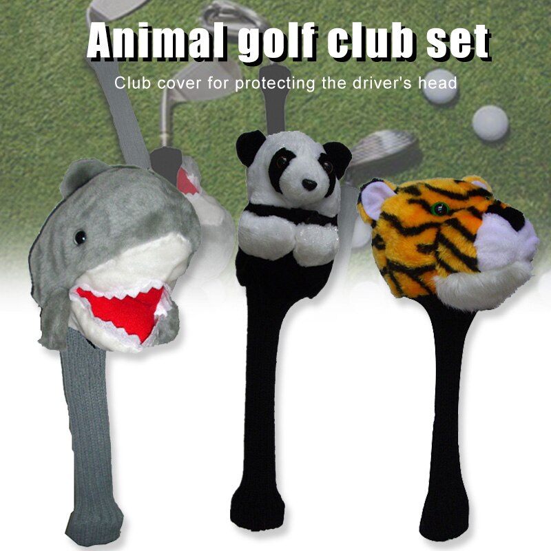 Animal golf headcover motorista cabeça capa esportes clube de golfe acessórios asd88