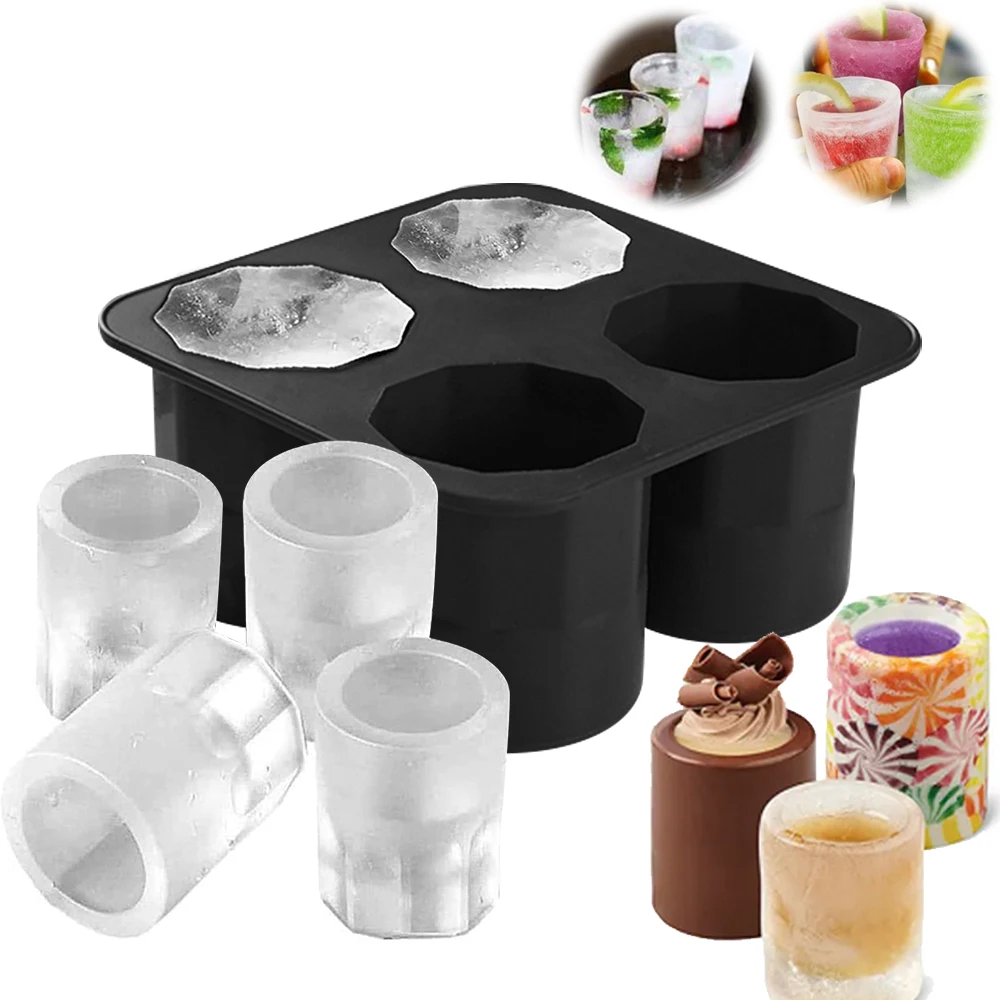 Ice Cup Cube Tray Mold Makes Shot Glasses Ice Mould Novelty Ice Cube Tray Summer Drinking Tool Ice Shot Glass Mold