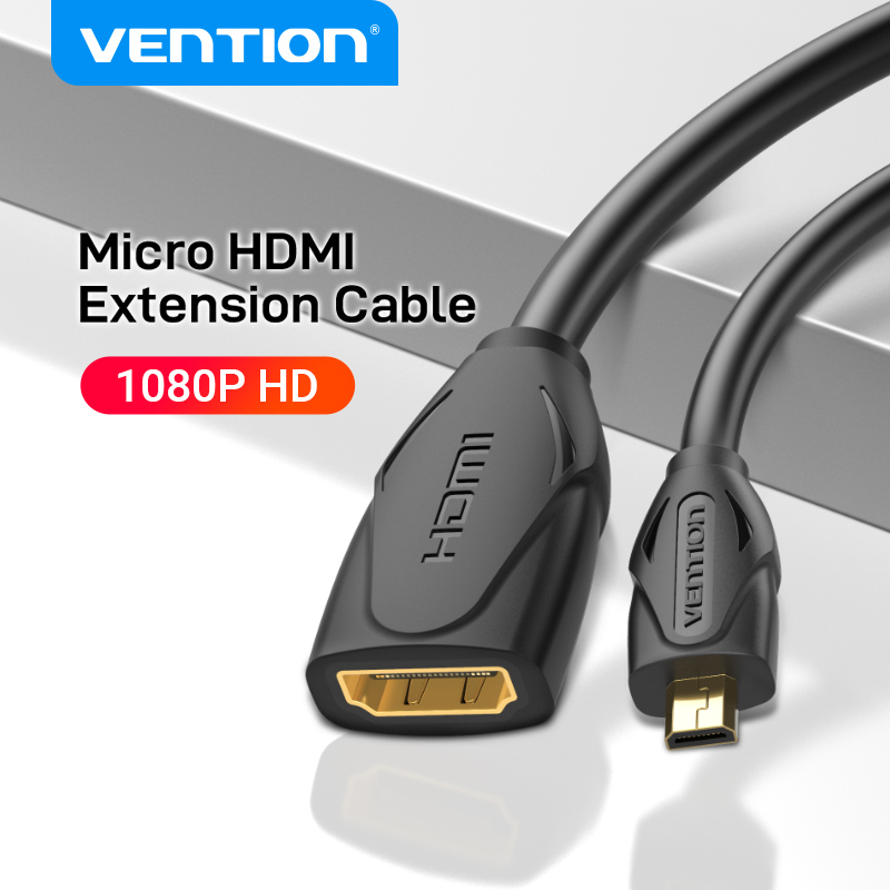 Vention HDMI Extension Cable Micro Mini HDMI to HDMI Cable 1080P Male to Female extender for Monitor TV Projector HDMI Extender