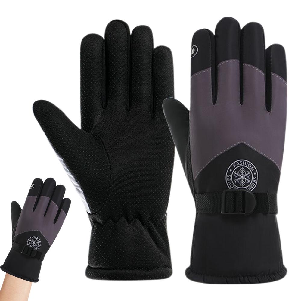 Gants de neige à écran tactile multifonctions pour femmes, coupe-vent, chauds, ski, cyclisme, hiver: Or