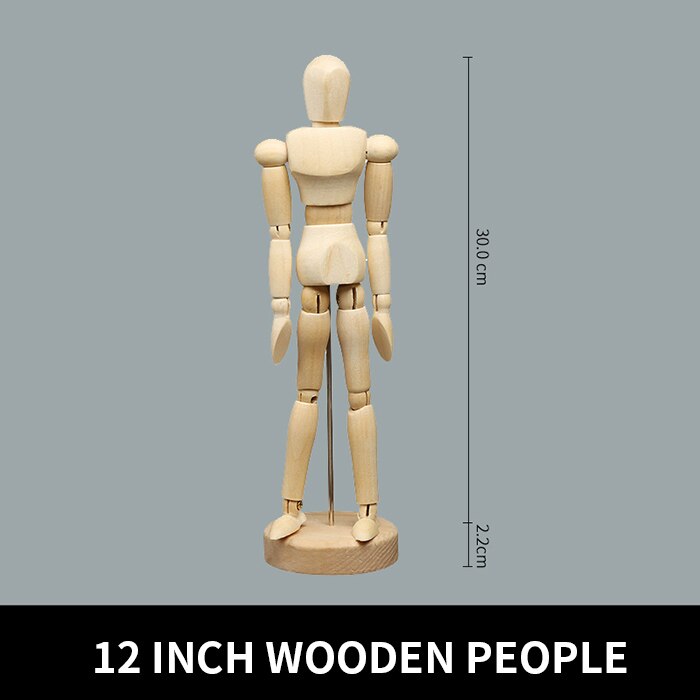 sterben 5.5/8/12 Zoll Holz Comic Werkzeuge Aus Holz Modell Marionette Gemeinsame Puppe Skizze Modell, weiblich Rechten Hand Männlichen Verknüpfungen Hand Kunst Liefert: 12 Zoll