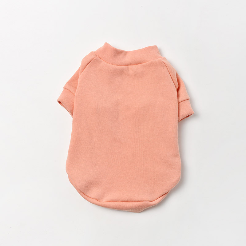 Pet Cat Clothes Simple Solid Color Warm Cat Vest Soft Pure Cotton Cat Shirt Suitable For Small Cat Coat: Pink / M