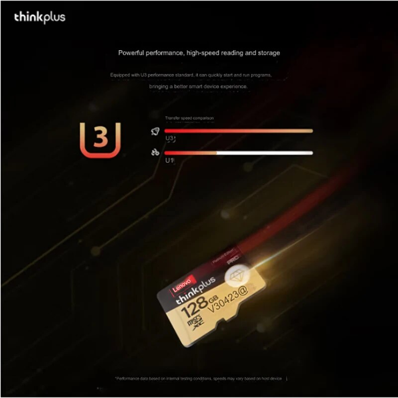 Thinkplus microsd card 32gb 64gb to  zu 130m sd memory card  u3 4k v30 a2 tf card 128gb flash microsd card electronics product pc