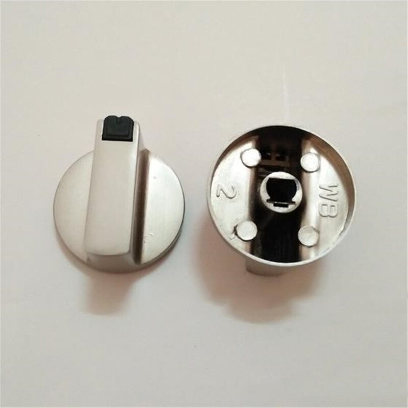 2 stück universelle drehschalterknöpfe aus metall, 6mm / 8mm ersatzknöpfe für haushaltsküchenherde, gasherde und backöfen