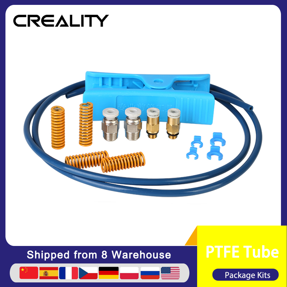 Creality captronn Premium XS Bowden PTFE Tube 1 metro e Kit di raccordi pneumatici aggiungi tagliatubi Die Spring per filamento da 1.75mm