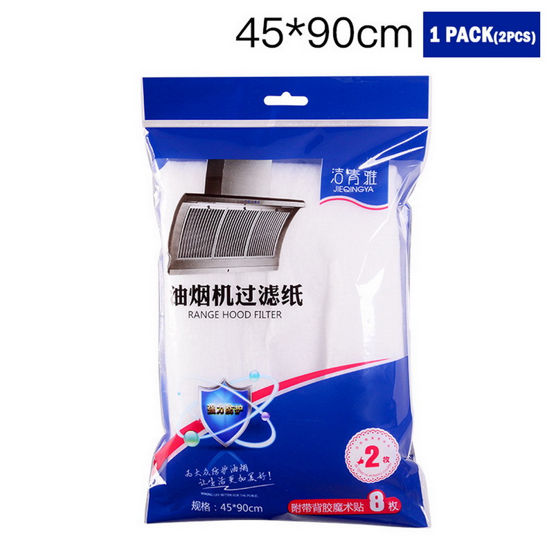 Køkkenolie filterpapir absorberende papir non-woven anti olie bomuld filtre emhætte emhætte filter 2 stk: 45 x 90cm