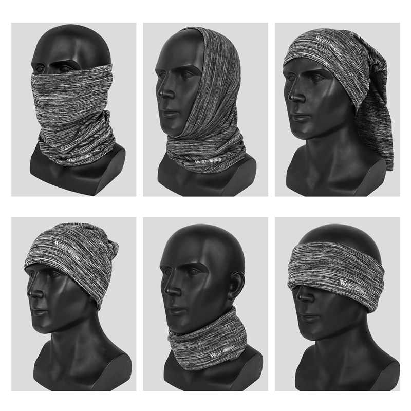 ovest bicicletta Ciclismo Viso Maschera Della fascia Degli Uomini di sport Sudore fascia Antivento collo più caldo Bandana Panno Morbido di Inverno Della Bicicletta Della Bici Maschere