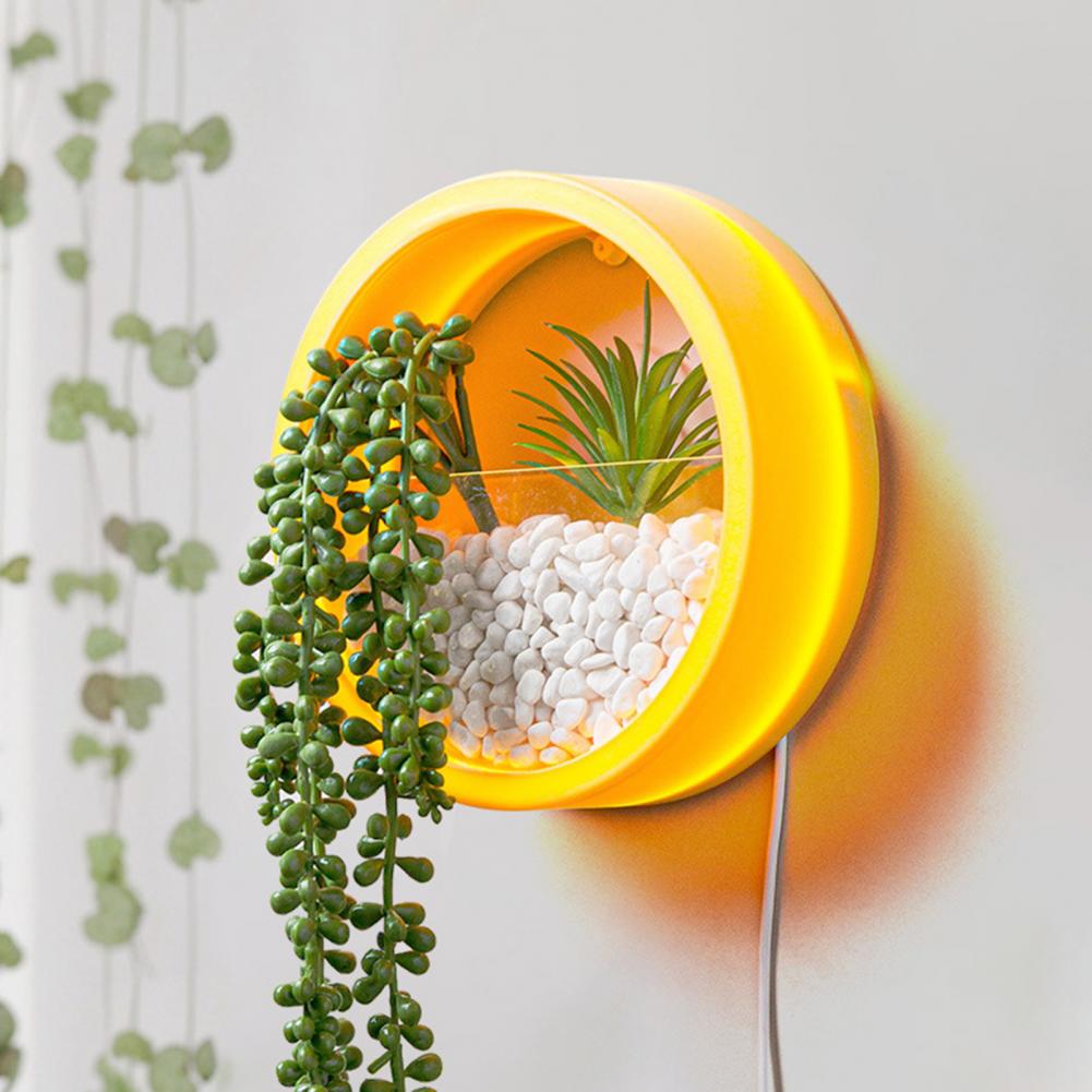 Vase mural rond en fer, pour la maison, salon, Restaurant, panier suspendu, Pot de fleur, décor mural, jardinières de plantes succulentes, Vases en verre d'art