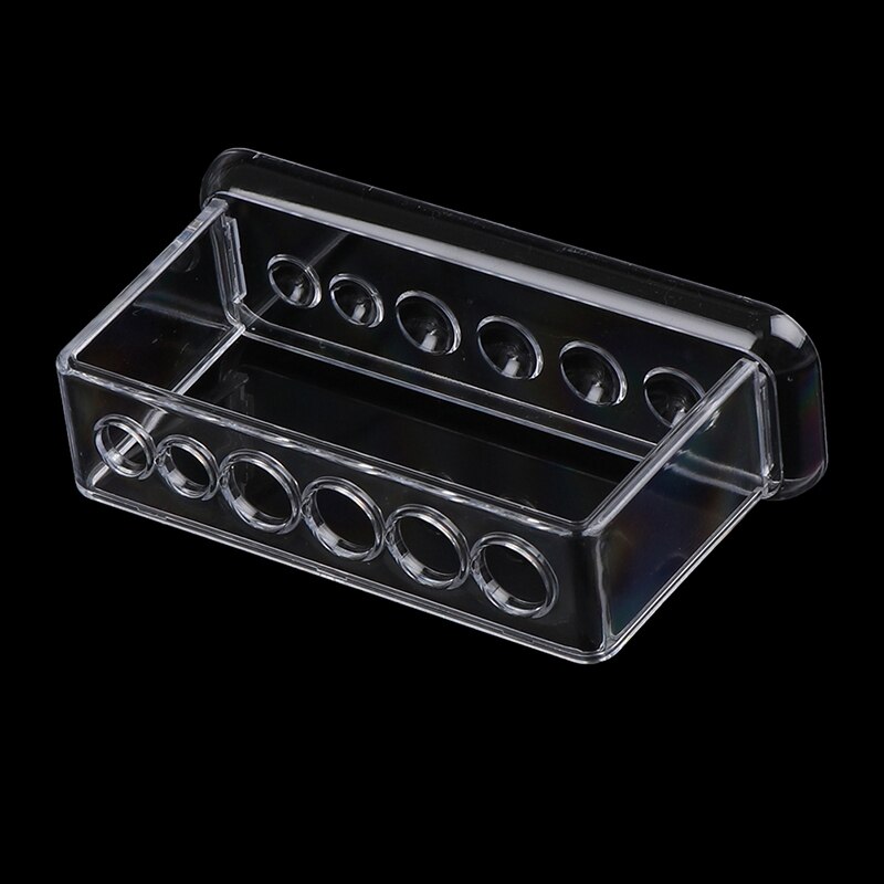 Transparent Plastic Clear Test Tube Rack 6 Holes Stand Lab Test Tube Stand Shelf 16.7*8*3cm