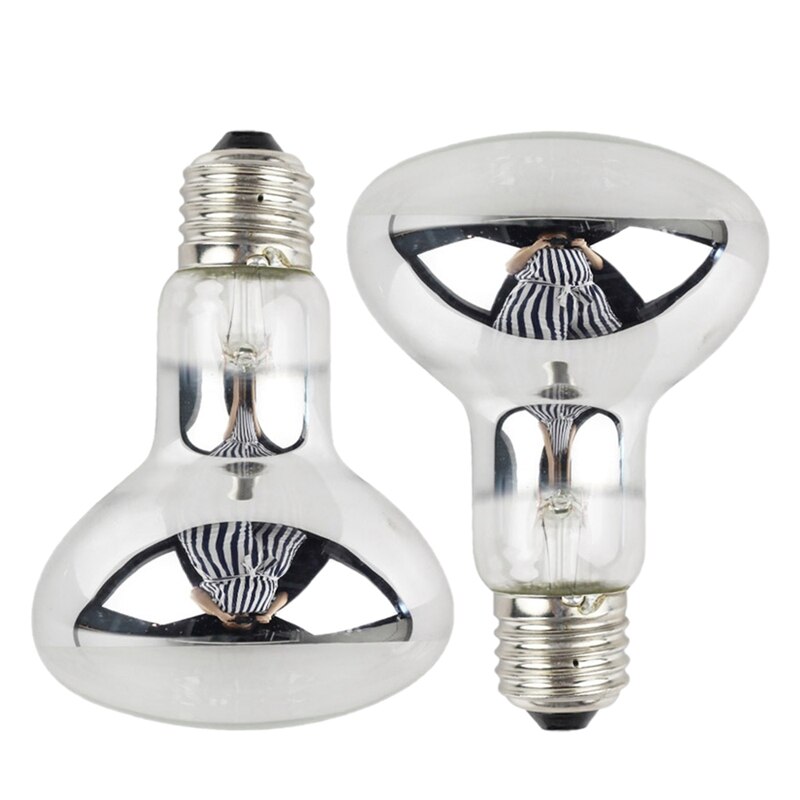 75W 2-Pack Basking Spot Heat Lamp Bulb 110V Soft Glow UVA Glass Cover Heat Lamp Bulb Light for Lizard Bearded Dragon Chameleon S