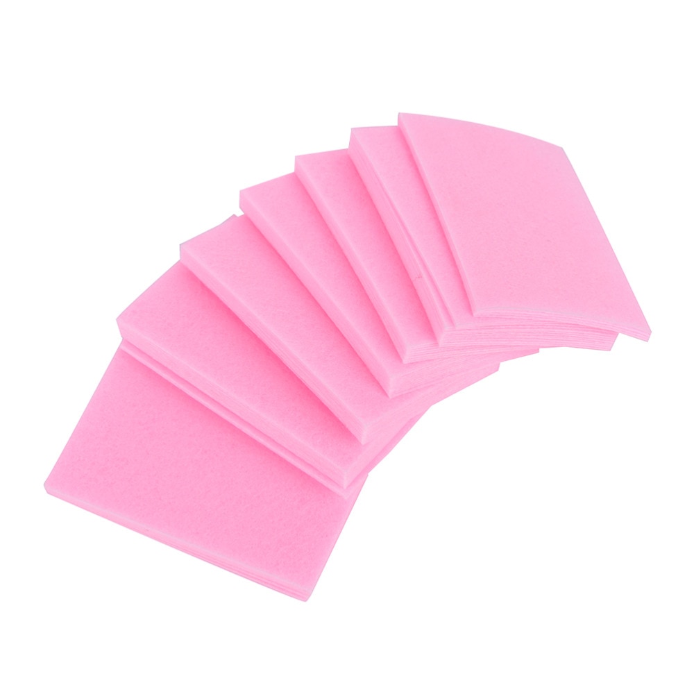 100Pcs Roze Kleur Manicure Doekjes Pluizende Wattenschijfjes Papier Nail Art Nagellak Remover Cleaner Tips