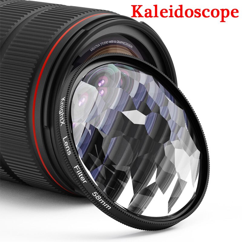 Knightx kalejdoskop prisme 49mm 52mm 55mm 58mm 67mm filter kamera fotografering tilbehør uv cpl linse: Tilføj 72mm adapter