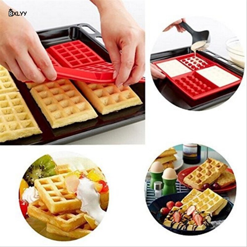 Bakaccessoires siliconen wafelvorm bakvorm siliconen mal wafelijzer ovenschaal wafels bakken siliconen vormen keuken .8z