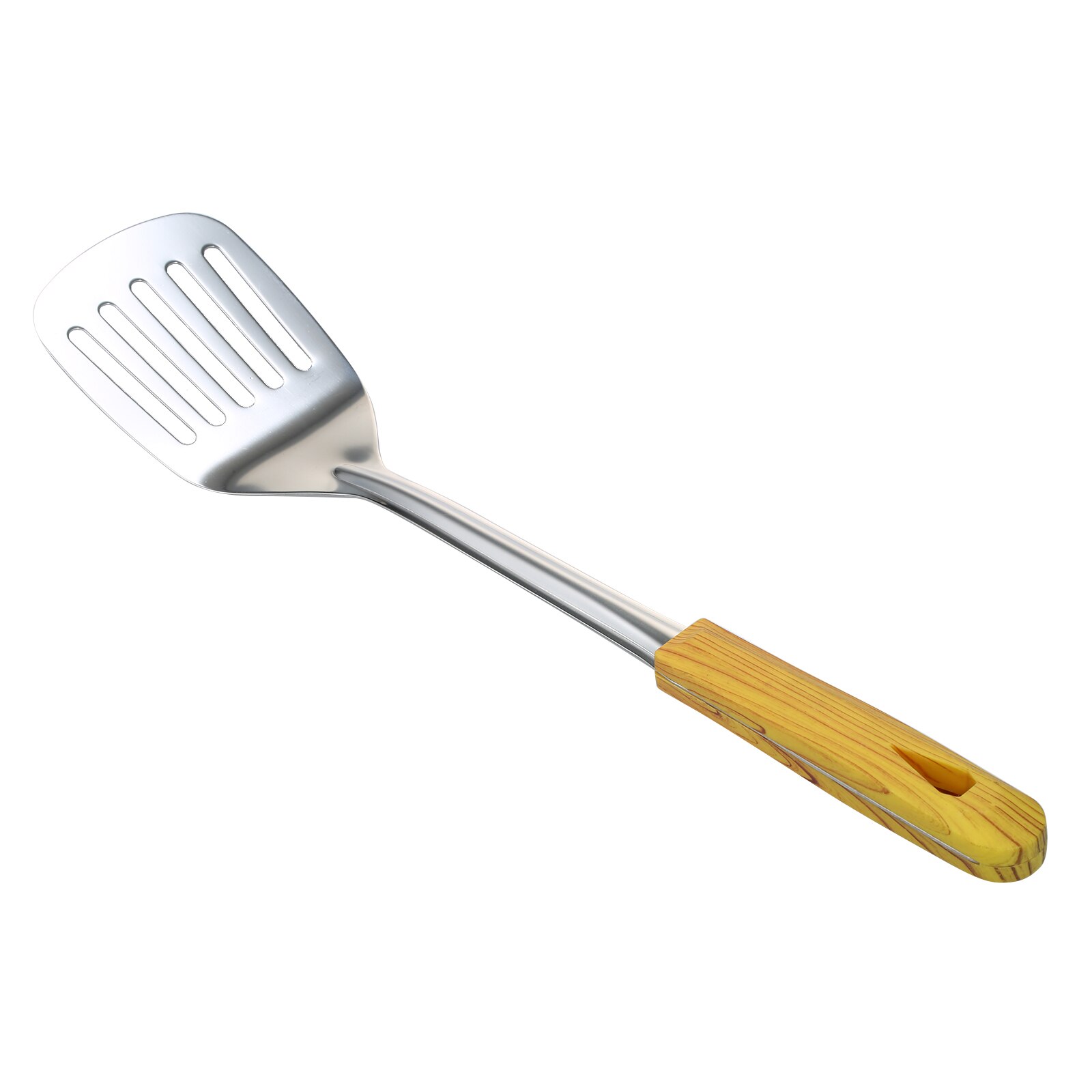 Stainless Steel Slotted Spatula Kitchen Cooking Spatula with Wooden Handle