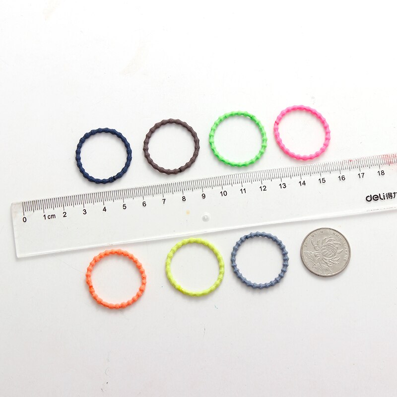 50PCS/Set Girls Colorful Basic Elastic Hair Bands Children Cute Ponytail Holder Rubber Band Headband Scrunchies Hair Accessories