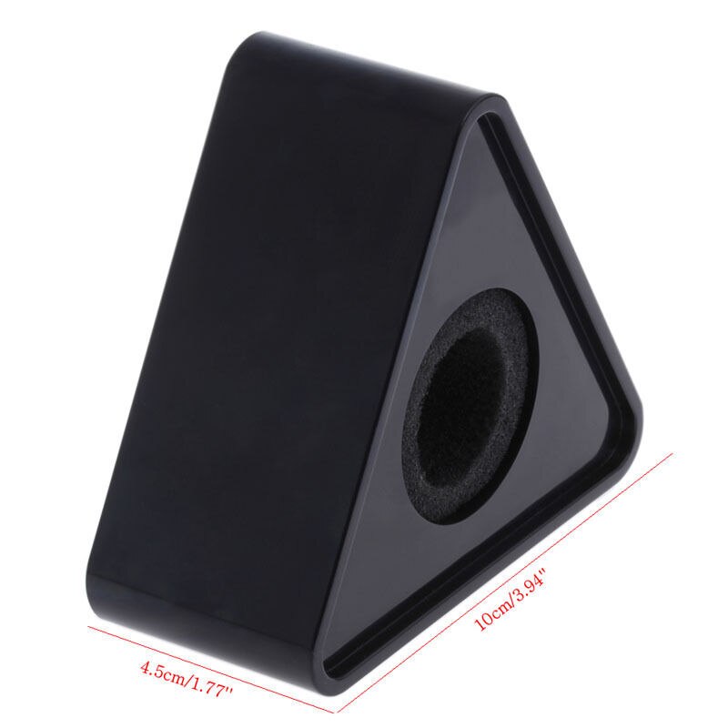 ABS Plastic Microphone Interview Triangular Logo Flag Station Black/White Durable