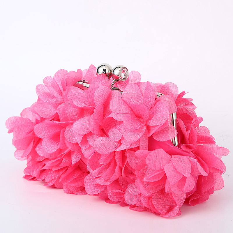 Blomma middagsväska blommig kedja axelväska brud handväska kuvertväska kvinna kronblad kvällsfest kuvertväska bröllopsklänning väska: Armégrön