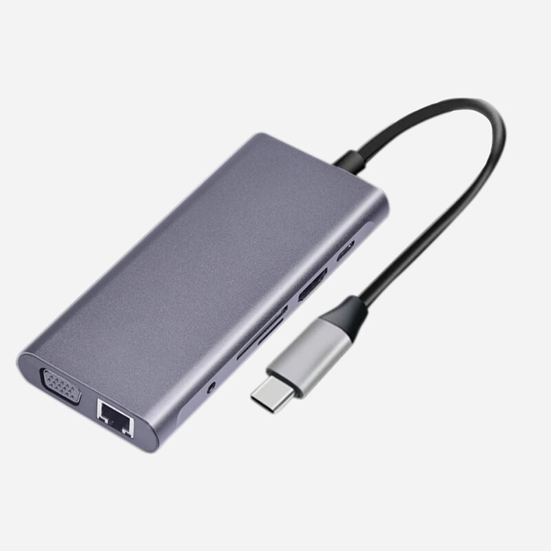 Multifunctional Docking Station Type-C 10-In-1 HUB USB Notebook Docking Hub Hub Type C Adapter Docking Station: Default Title