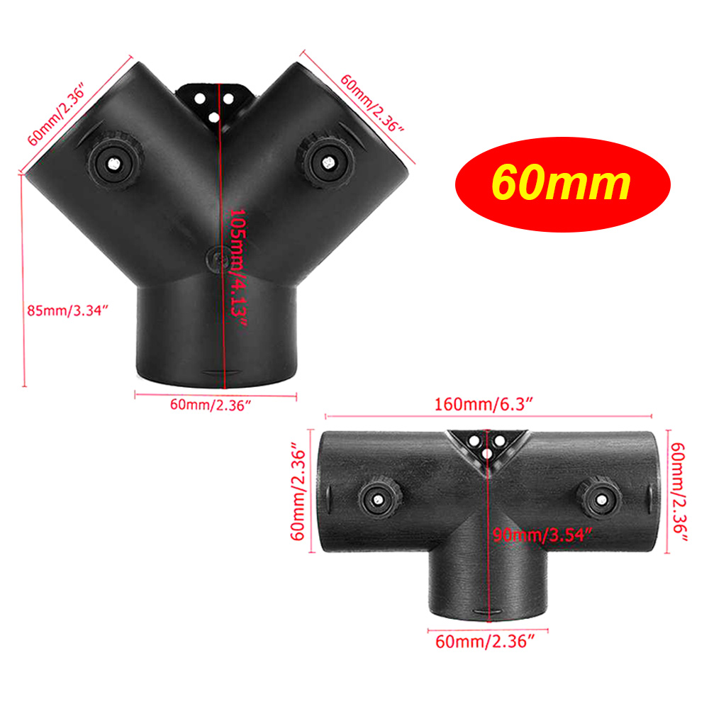 60Mm/75Mm Auto Verwarming Uitlaat Connector T/Y Socket Connector Verstelbaar Met Interne Flip Cover Geschikt Voor Webasto Verwarming