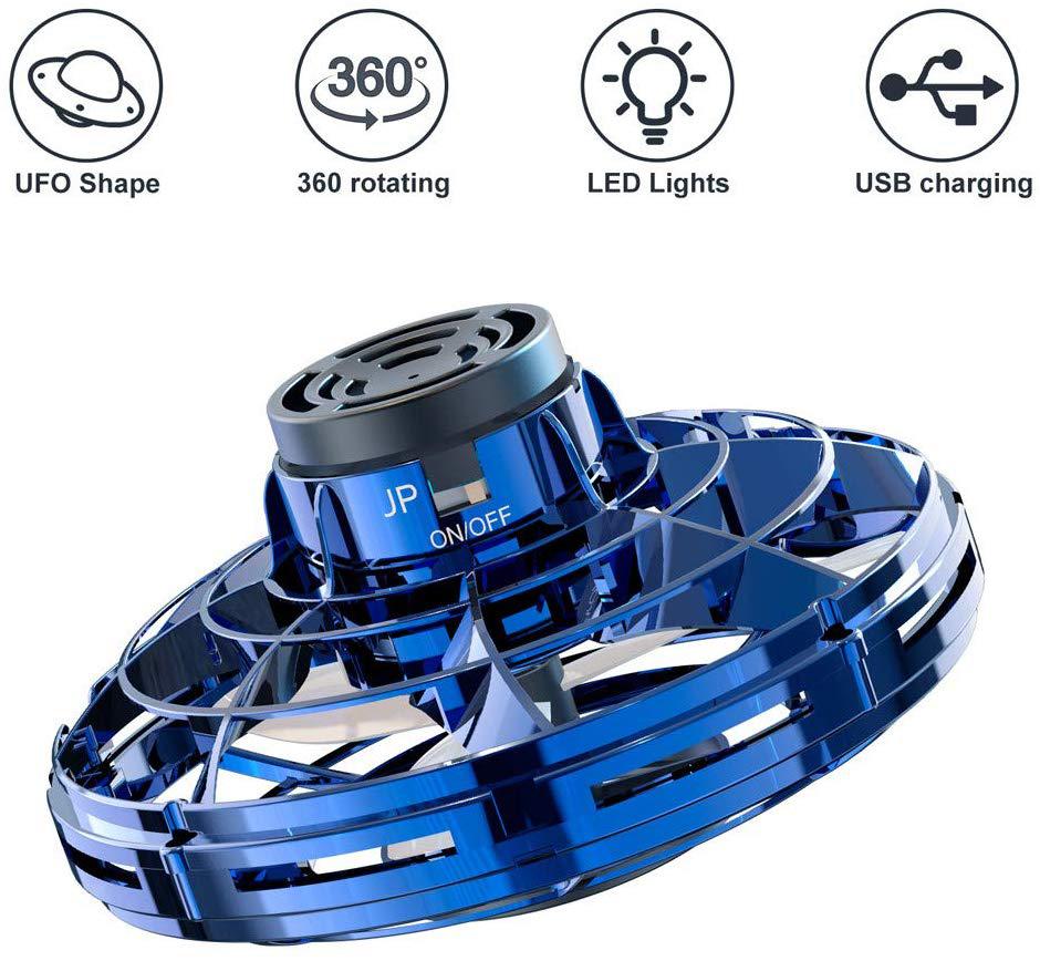 RCtown Vliegtuigen FlyNova Vliegende Fidget Spinner Speelgoed Mini Drone Helicopter Rotating met Shining LED Light Kinderen Speelgoed