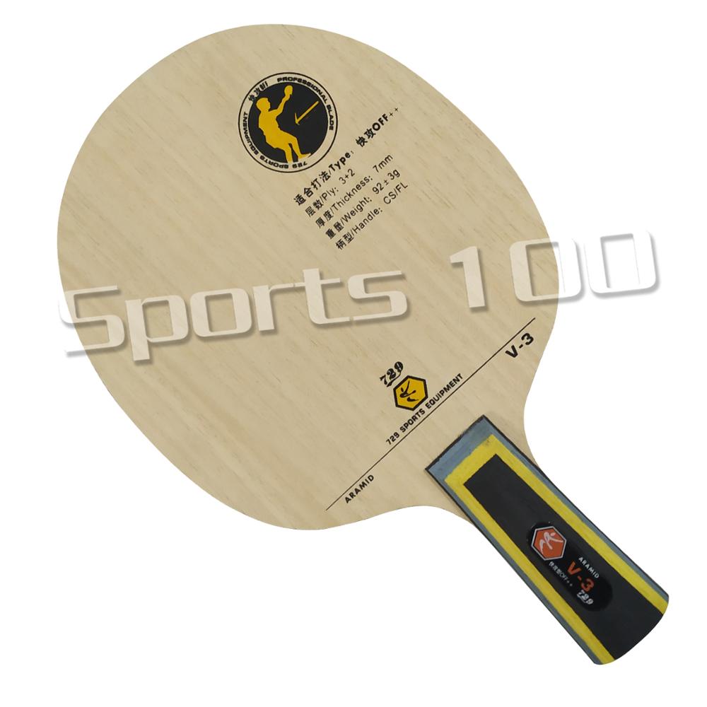 Ritc 729 Vriendschap V-3 (V3, V 3) houten Arylaat-Carbon Off + + Tafeltennis Carbon Blade Voor Pingpong Racket