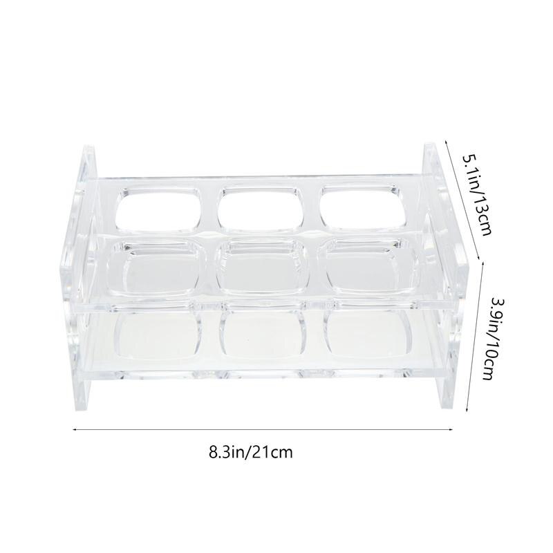 6/12 Hole Acrylic Shot Glass Holder Transparent Liquor Cup Display Rack Whisky Cup Serving Tray Bar Drinkware: 6 square hole