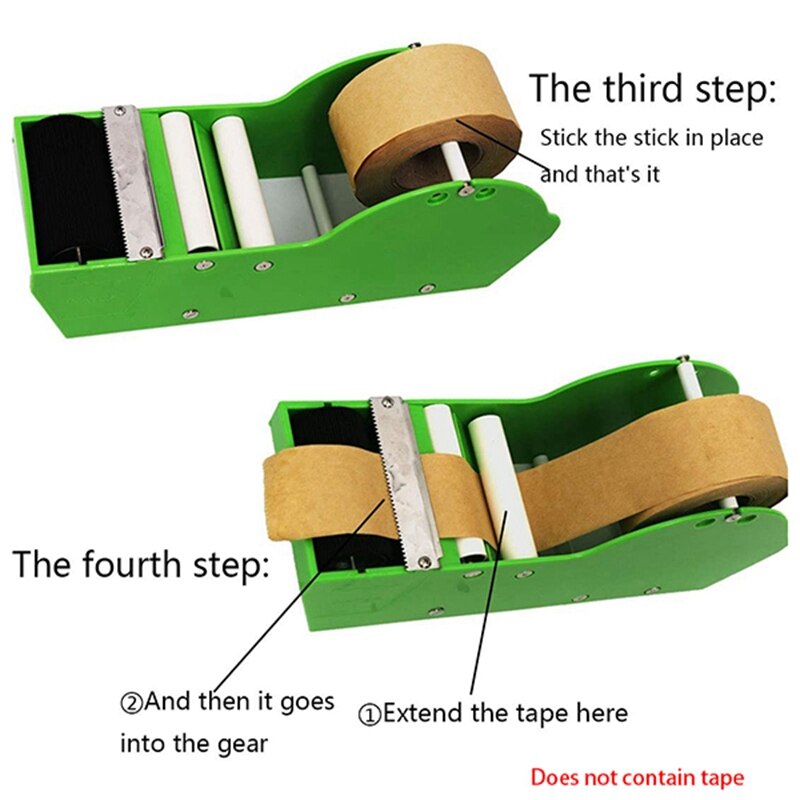 Dispensador de cinta de papel Kraft, cortador de cinta de papel Kraft verde activado con agua