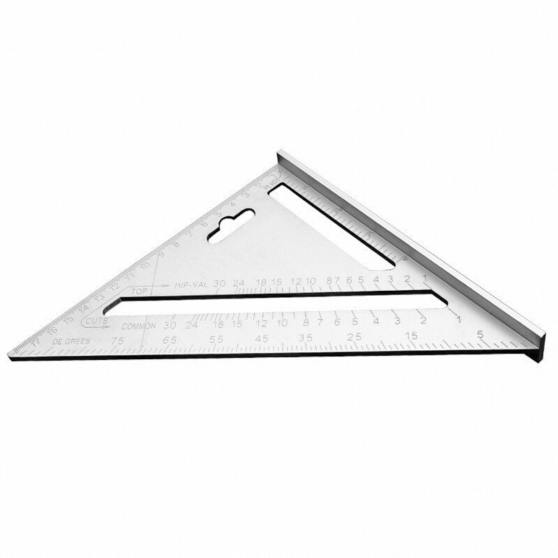 18/30cm Square Triangle Ruler Aluminum Alloy Triangle Angle Ruler Protractor Woodworking Measurement Tool Square Layout Gauge