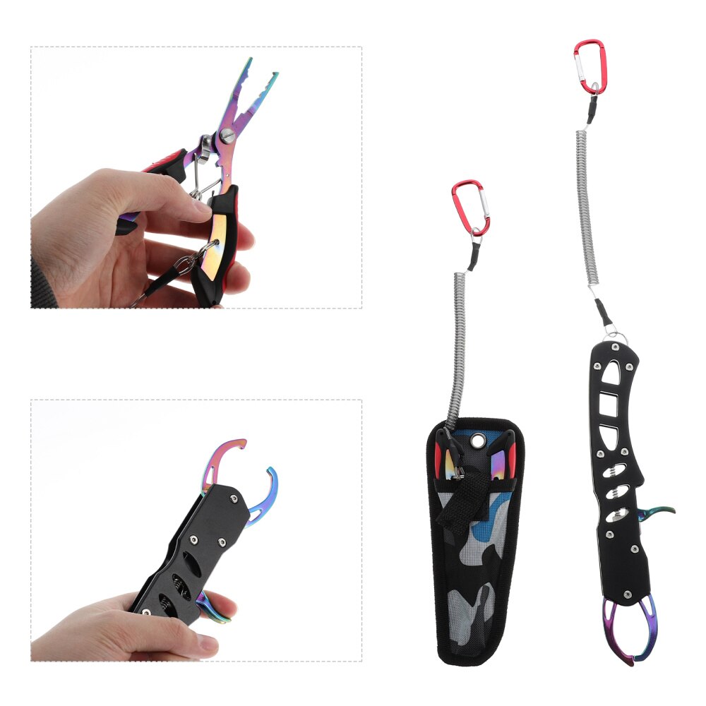 1 Set Non-slip Handle Fish Clamp Useful Fishing Pliers Outdoor Fishing Tool