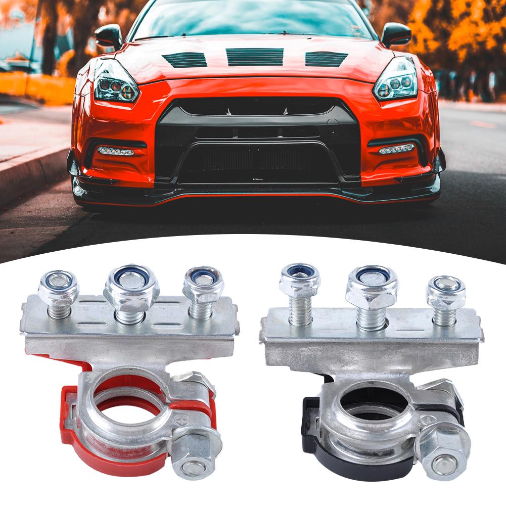 1 Pair Car Automotive Top Post Battery Cable Wire Terminals Clamp Connectors