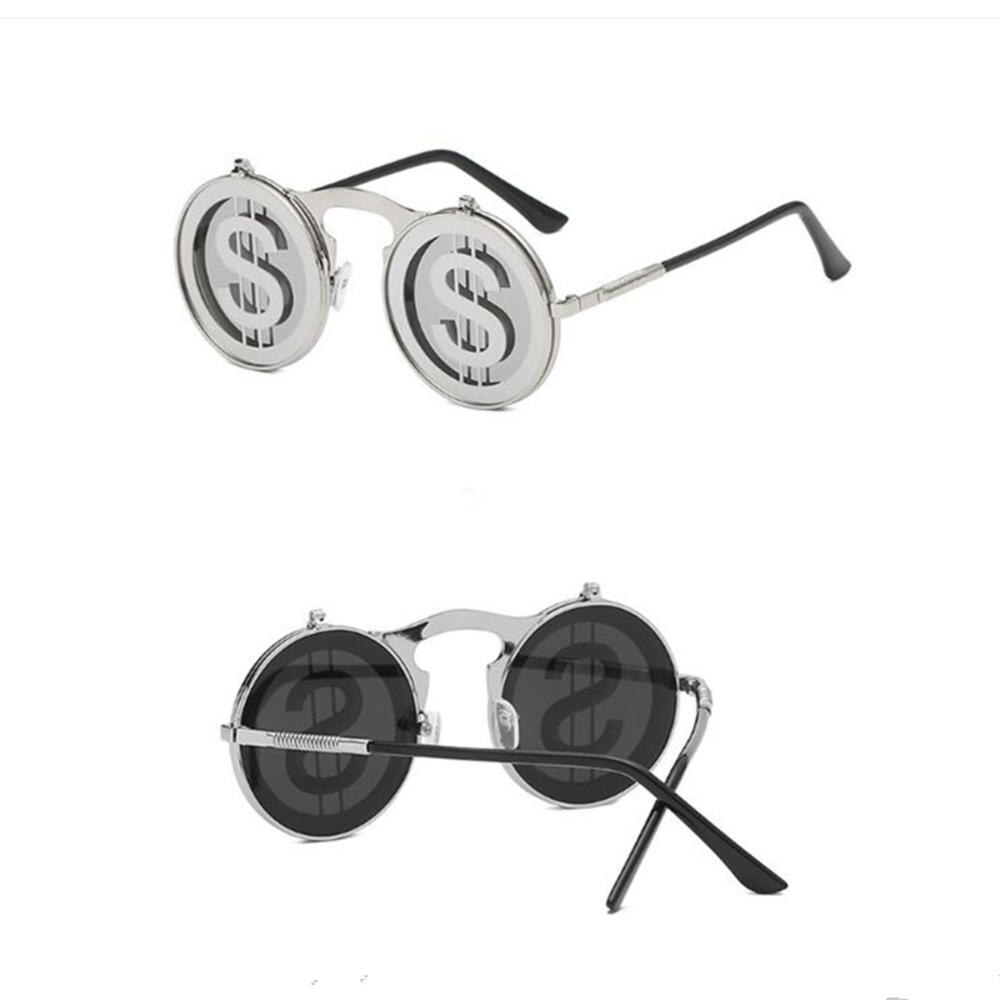Dampf Punk Klappe retro Brille Sonnenbrille Männer Frauen Neue Runde kippen hoch Brille modisch Persönlichkeit Sonnenbrille