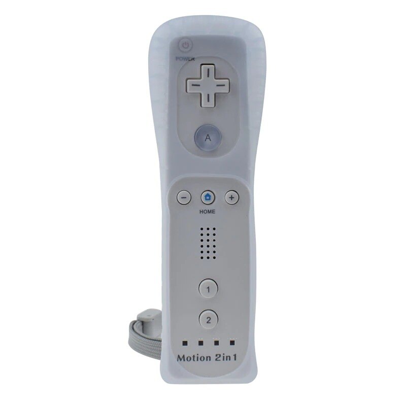 Pack Mando Wii Remote con Wiimotionplus incorporado + Nunchuck Compatible Wii BLANCO, 2 en 1Mando Inalámbrico para Nintendo Wii, Joystick con Motion Plus y Nunchuck , incluye funda protectora Silicona