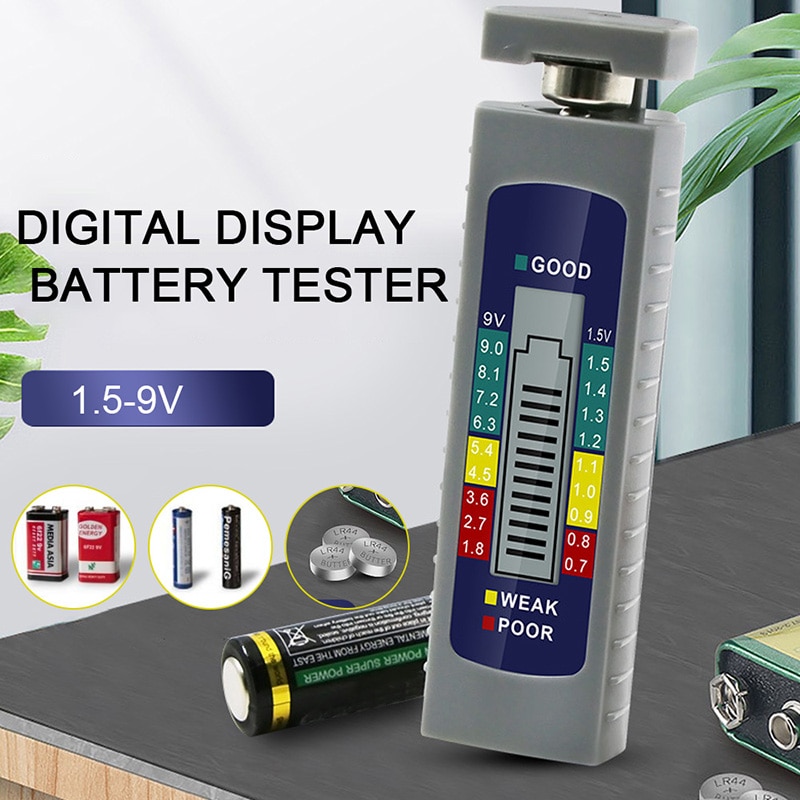 Digital Display Battery Tester Dry Battery Capacity Tester Built-in Lithium Metal Battery