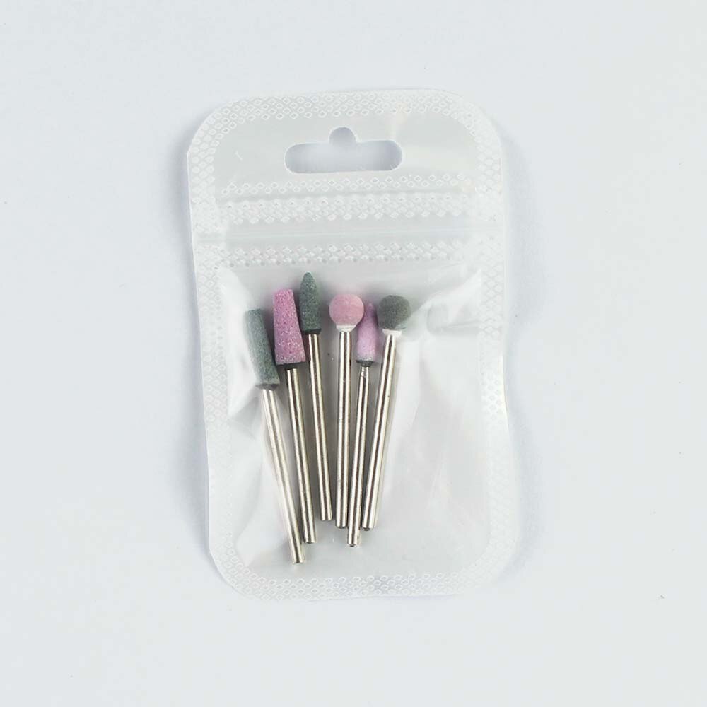 6pc Diamond Nail Drill Bit Set Rotary Electric Manicure Drills Milling Cutter for Pedicure Cuticle Clean Tool Nail Art Equipment