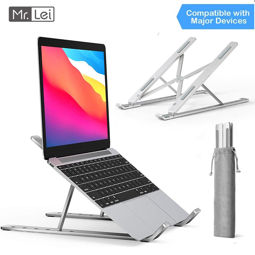 Mr.Lei Laptop Stand for MacBook Air Pro Foldable Notebook Stand Aluminium Alloy Tablet Stand Bracket Laptop Holder for MacBook