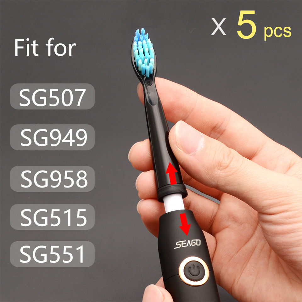 Seago Electric Toothbrush Replacement Heads Original Electric Toothbrush Heads fit for SG507 SG949 SG958 SG515 SG551